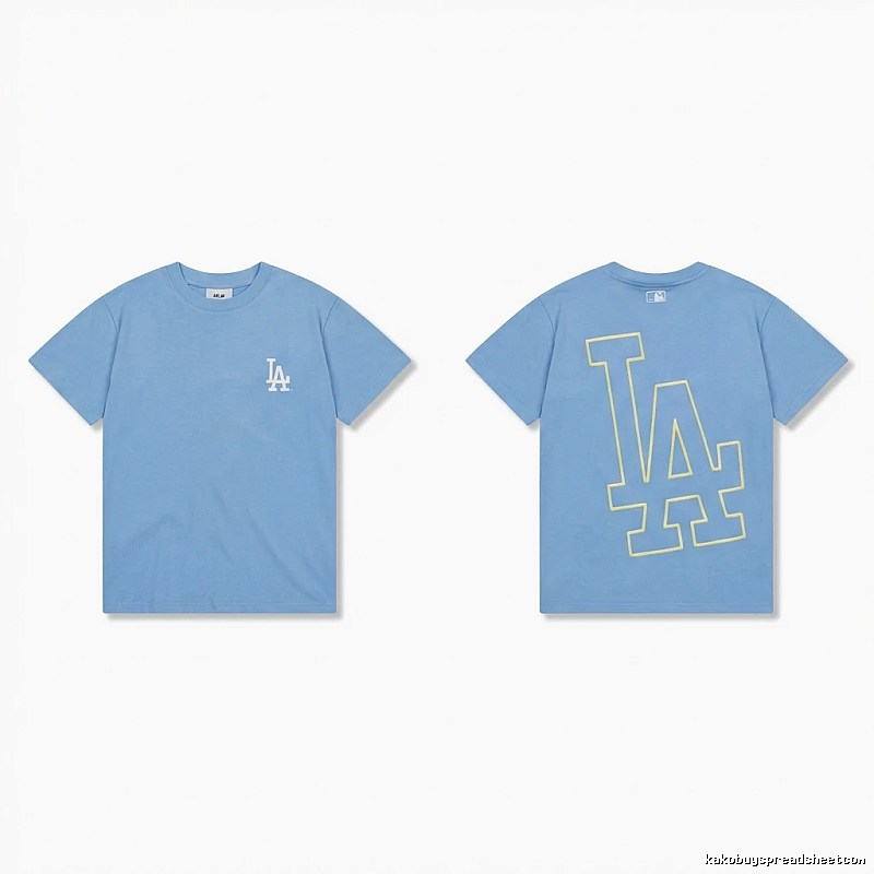 MLB LA Series Simple Style Blue T-shirt