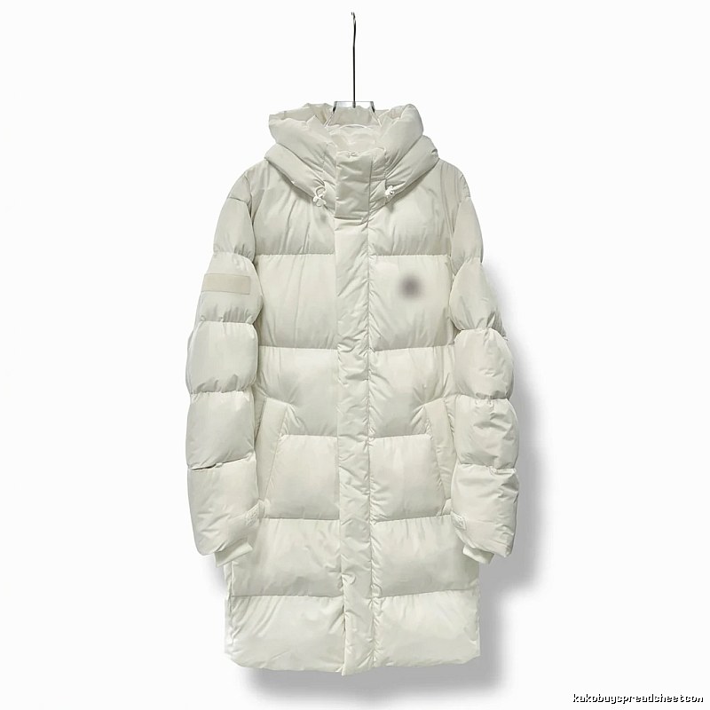MLB long simple style off-white down jacket
