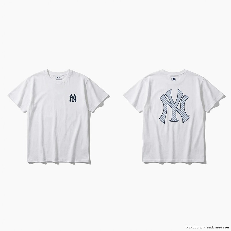 MLB NY Series Simple Style White T-shirt