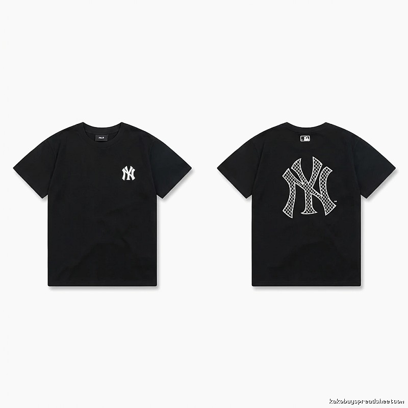 MLB NY Series Trendy and Cool Style Black T-shirt