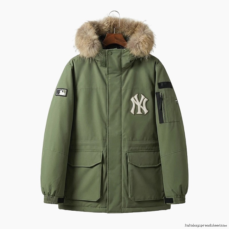 MLB trendy style army green down jacket