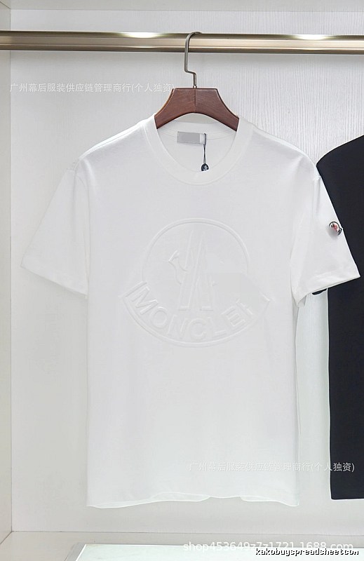 Moncler Embossed Casual White T-Shirt