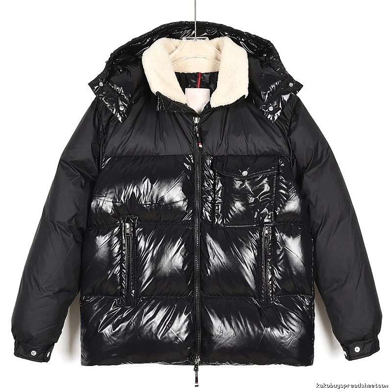 Moncler Glossy and Trendy Black Down Jacket
