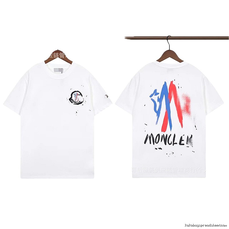 Moncler Graffiti Street Style White Short-sleeve T-shirt