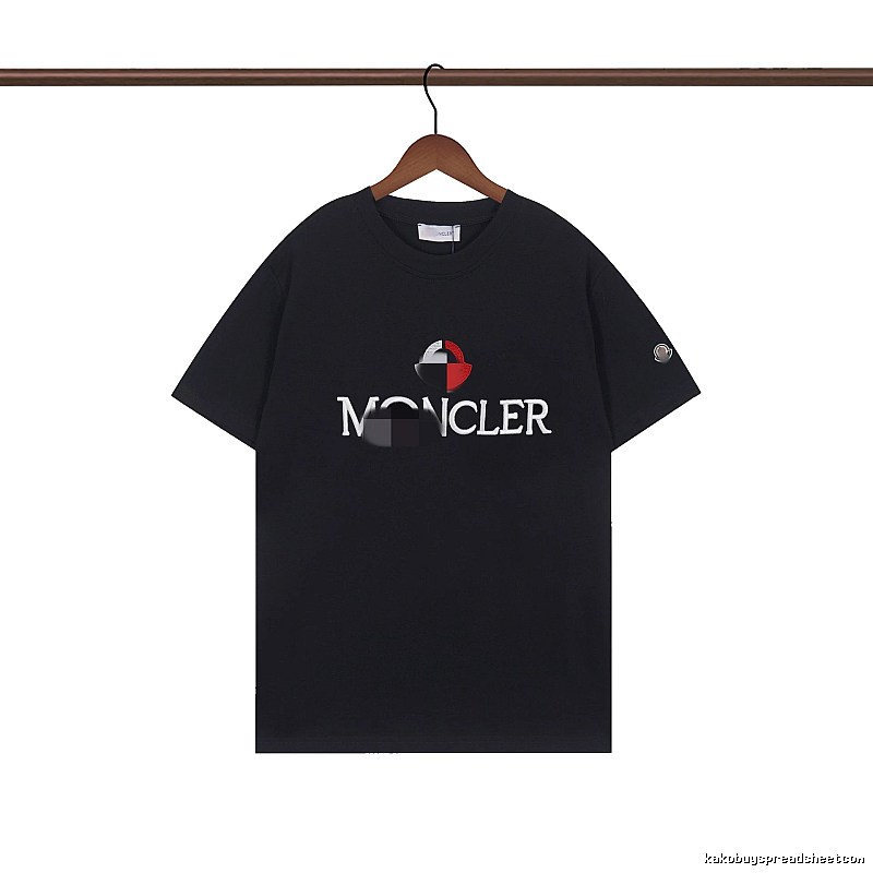 Moncler Printed Casual Black Short-sleeve T-shirt