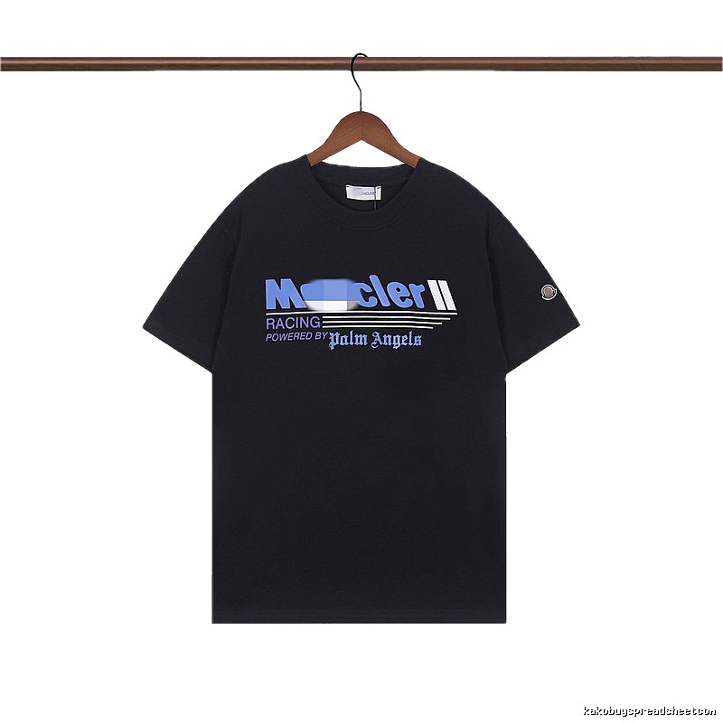 Moncler Racing Co-branded Street Style Black Short-sleeve T-shirt