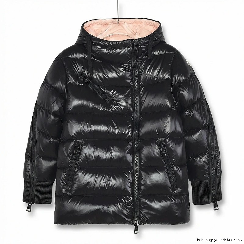 Moncler shiny and stylish black down jacket