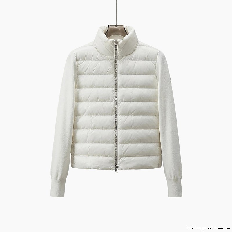 Moncler short stylish white down jacket