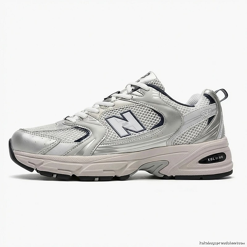 New Balance 530 Series Silver-White Retro Sports Shoes