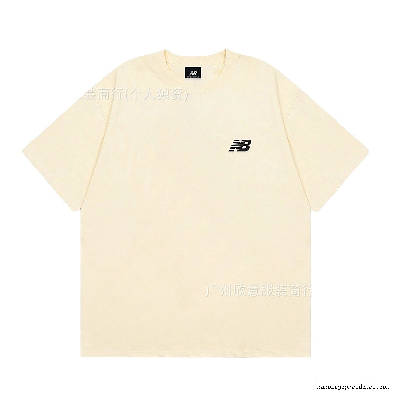New Balance Casual Minimalist Beige Short-sleeve T-shirt