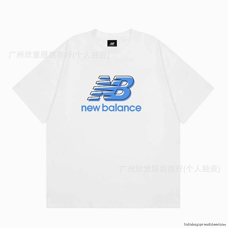 New Balance Casual Printed White Short-sleeve T-shirt