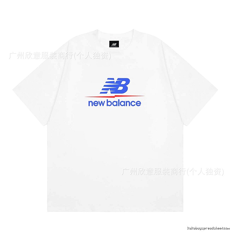 New Balance Printed Casual Style White T-shirt