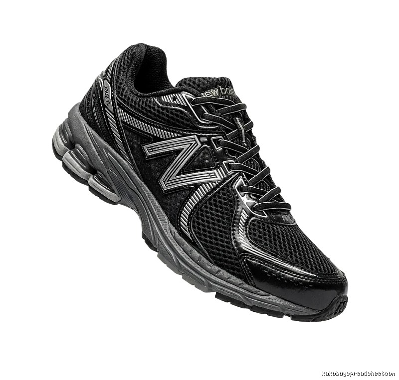 New Balance retro-style black and grey sports shoes