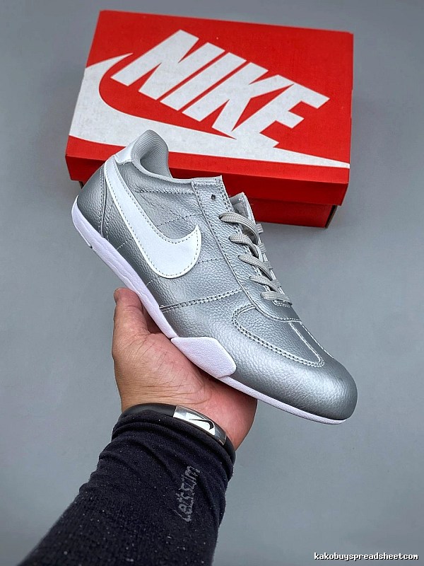 Nike Metallic Silver Retro Runners, Technical Side Panels