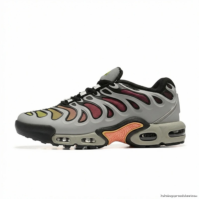 Nike retro-style grey and red sports shoes