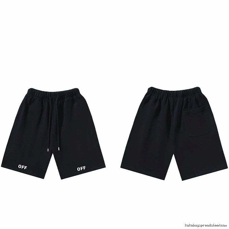 Off-White 017 Simple Style Black Shorts