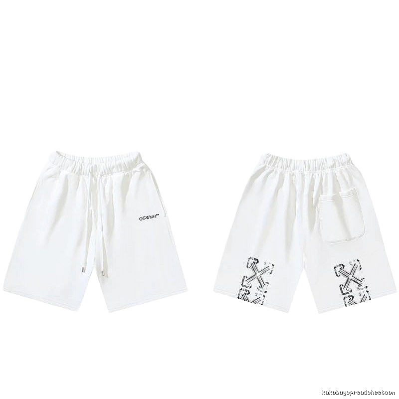 Off-White 133 models of simple white shorts