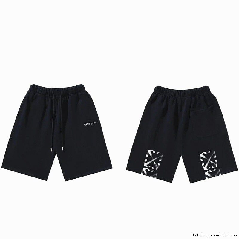 Off-White minimalist style black shorts