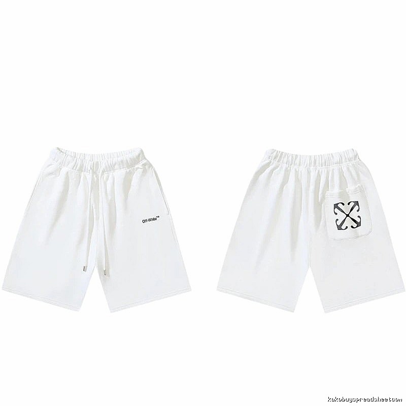 Off-White minimalist style white shorts