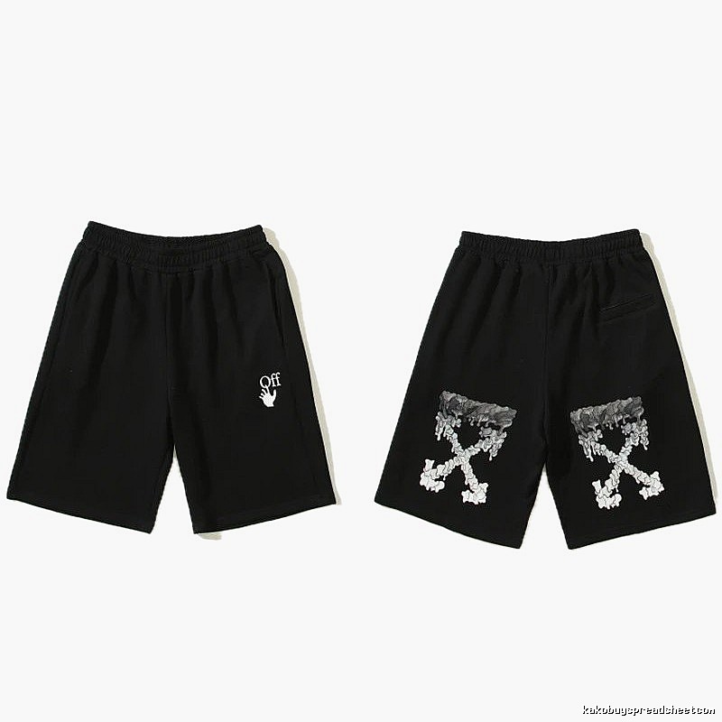 Off-White trendy and cool style black shorts