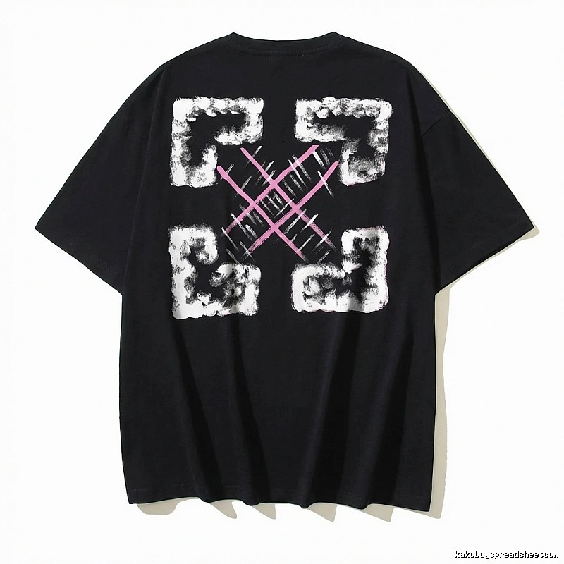 Off-White Trendy Style Black T-shirt