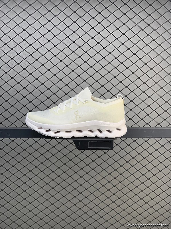 On White and Yellow Cloud Runners Defined by Open Mesh Panels