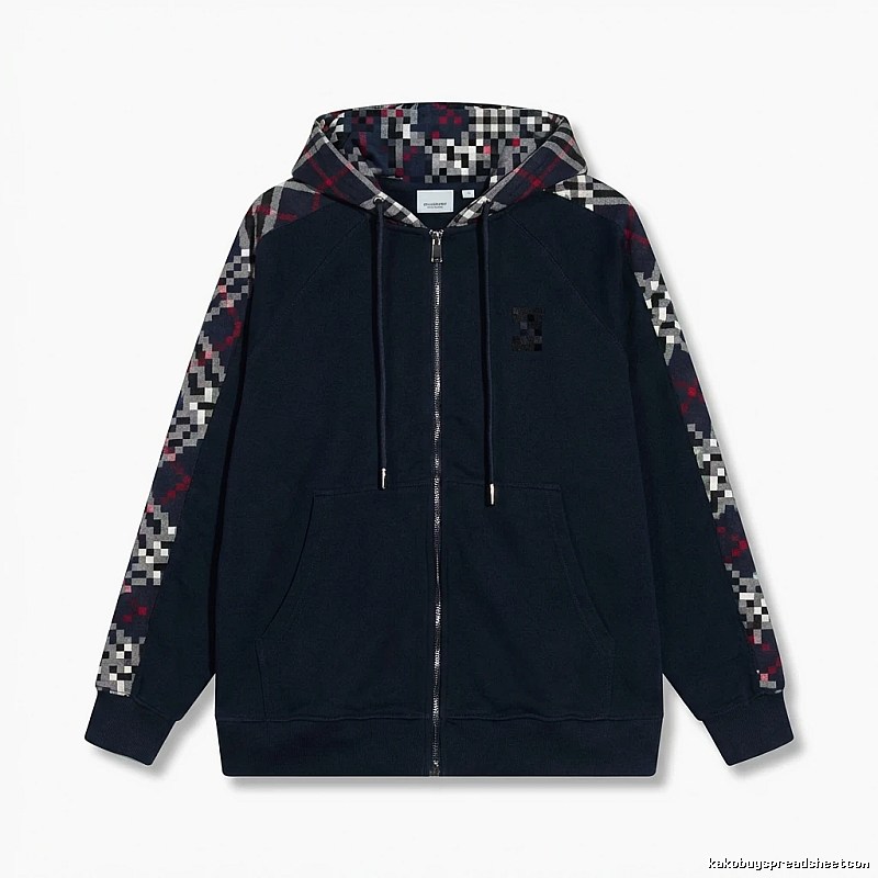 Other checkered patchwork style hoodie