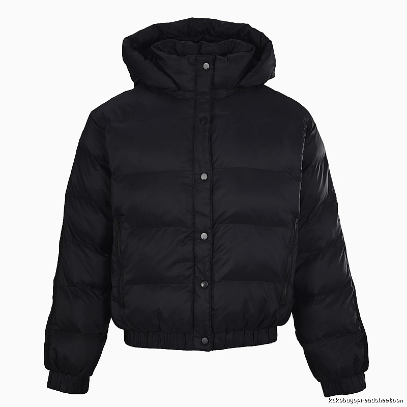 Outdoor Edit Hooded Puffer Jacket - Black