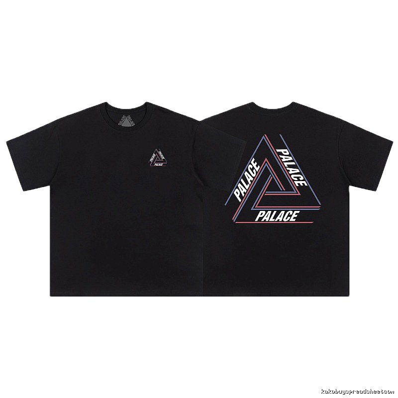 Palace Triangle Print Street Style Black T-shirt