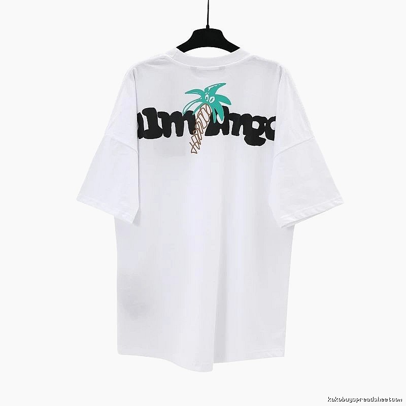 Palm Angels Classic Logo T-shirt White Palm Tree for Daily Styling