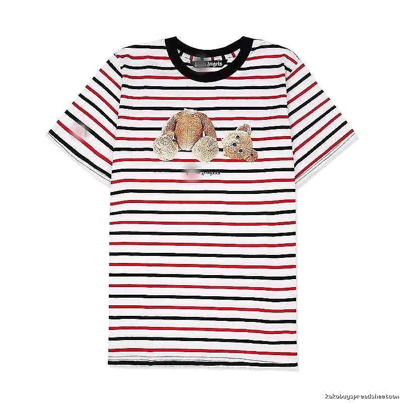 Palm Angels Lightweight Bear graphic T-shirt White Colorful Bear for Trend Styling