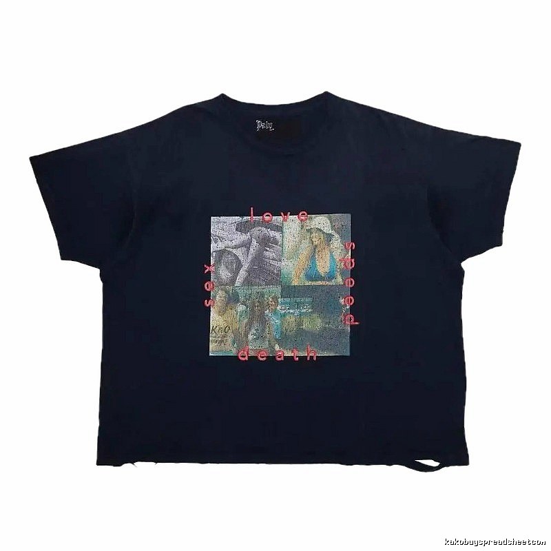 Paly Hollywood Collage Vintage Black T-Shirt