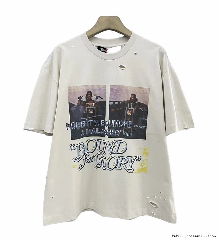 Paly Hollywood Printed Vintage Off-white Short Sleeve T-Shirt