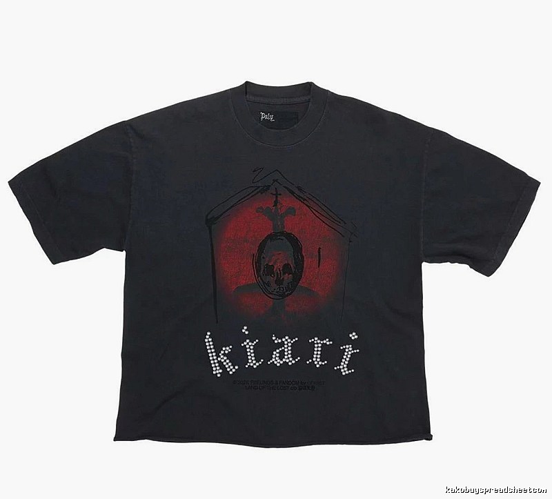 Paly Hollywood Skull Dark Distressed Black T-Shirt