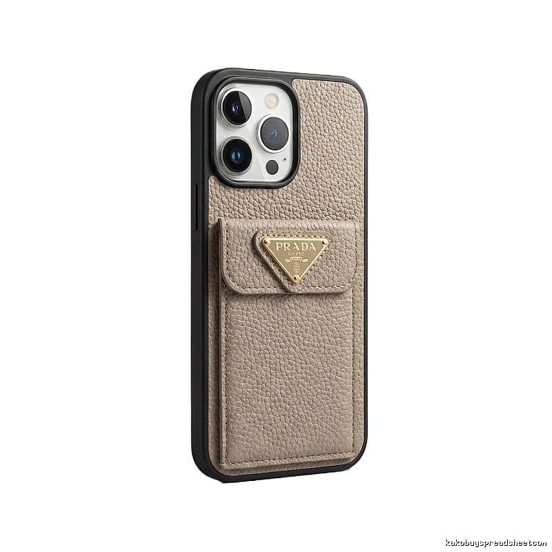 Prada Card Holder Style Light Gray iPhone Case