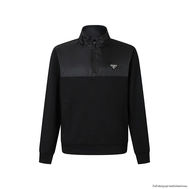 Prada Quarter Zip Sweatshirt with Black Quarter Zip Sweatshirt with