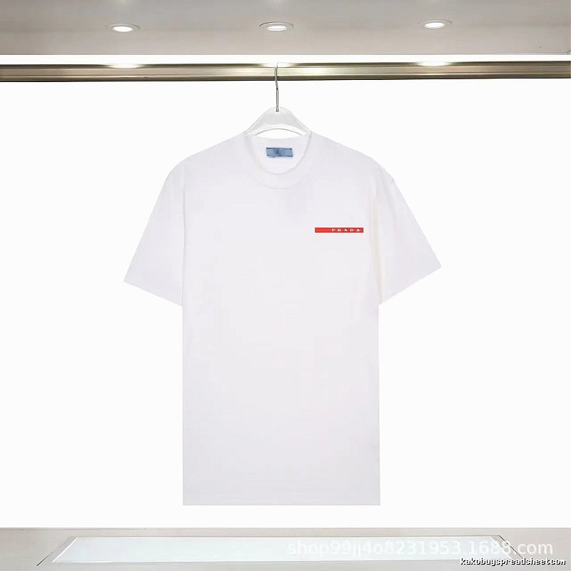 Prada Red Label Minimalist Style White Short-sleeve T-shirt