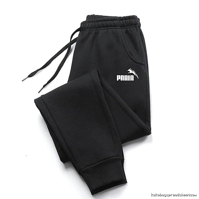 Puma Streetwear Sweatpants Black Drawstring Sweatpants with Logo Accent