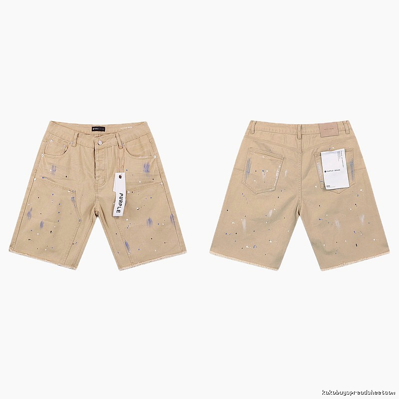 PurpleGodspeed Ink-splashing Style Khaki Shorts