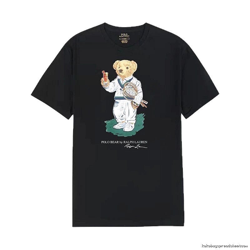 Ralph Lauren bear - style black T - shirt
