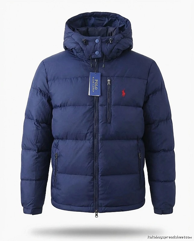 Ralph Lauren POLO Series Fashionable Navy Blue Down Jacket