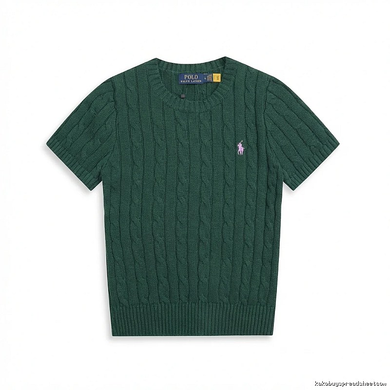 Ralph Lauren Polo Series Retro Style Dark Green Knitted Sweater