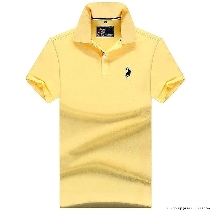 Ralph Lauren Premium Style Yellow polo shirt Bright Yellow Polo for Resort Outfits
