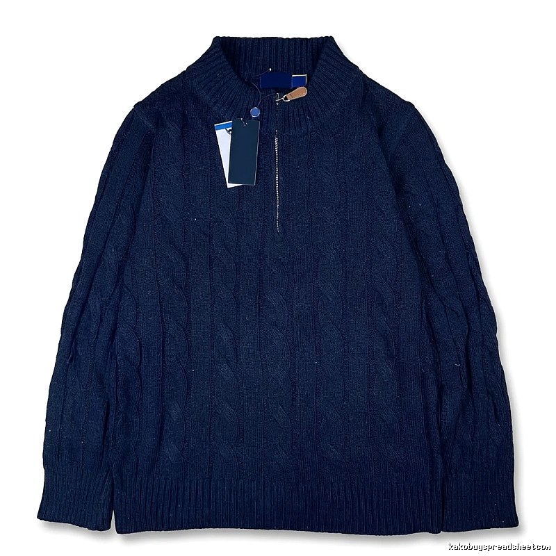 Ralph Lauren retro-style navy blue sweater