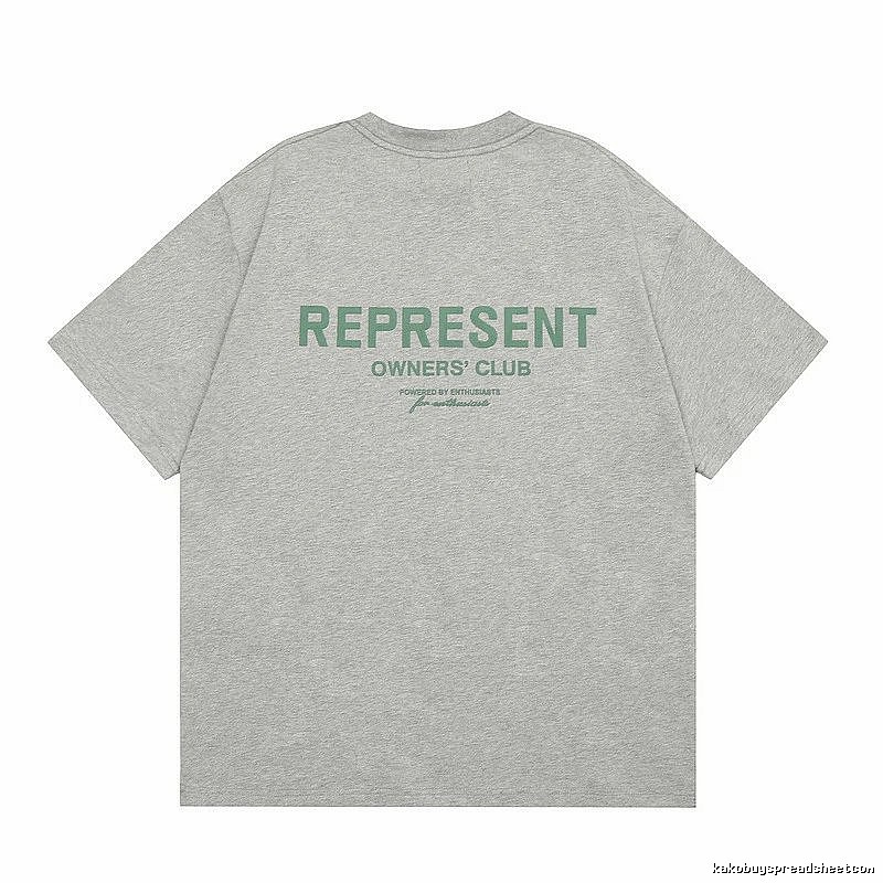 Represent Gray Style 801 Owners Club T-Shirt Casual Layering Logo