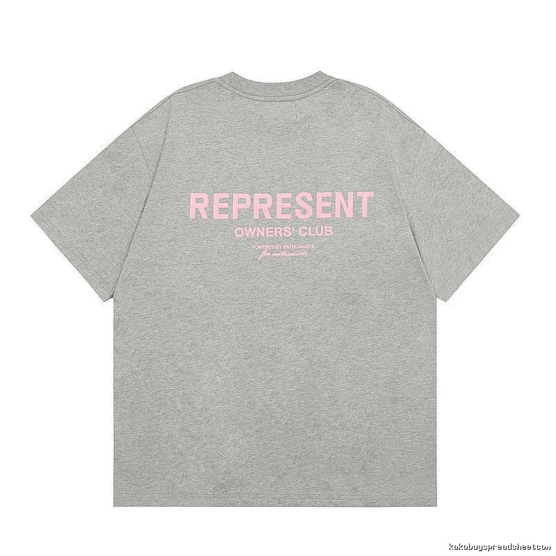 Represent Gray Style 868 Owners Club T-Shirt Layered Outfit Logo