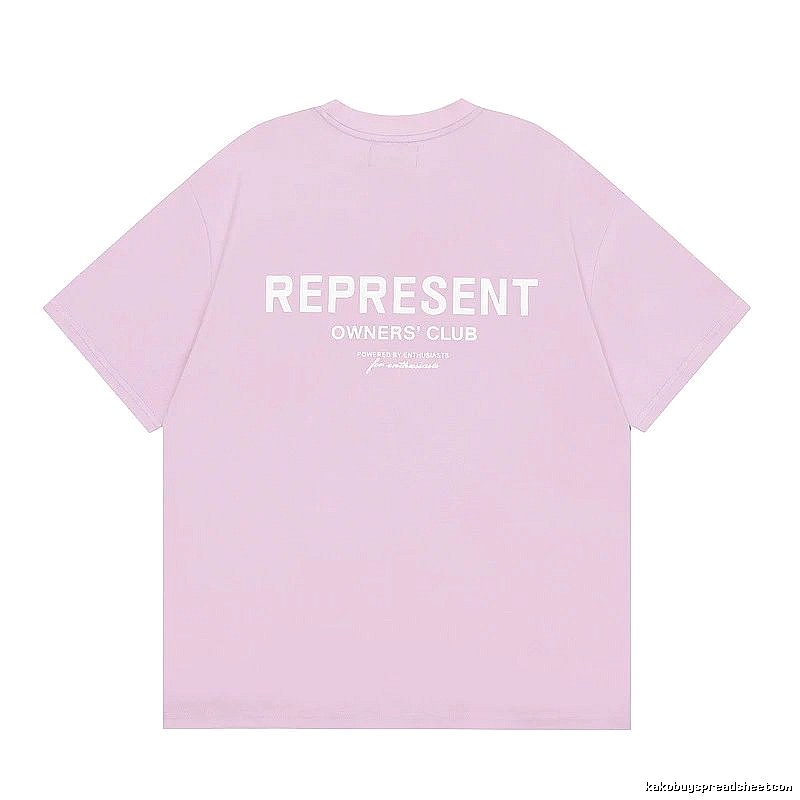 Represent Pink Style 801 Owners Club T-Shirt Relaxed Styling Logo