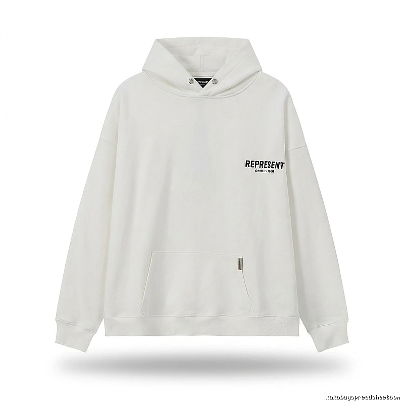 REPRESENT Simple Style White Hoodie