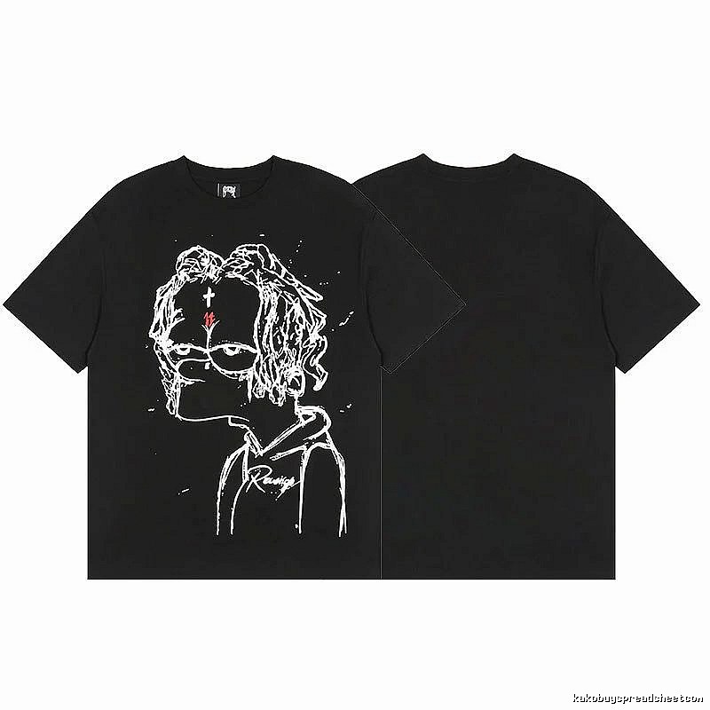 Revenge Black Skull Graphic T-Shirt Easy Pairing