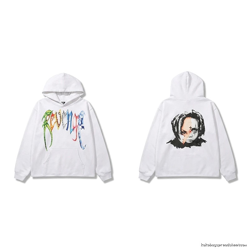 Revenge Colorful Graffiti Style White Hoodie